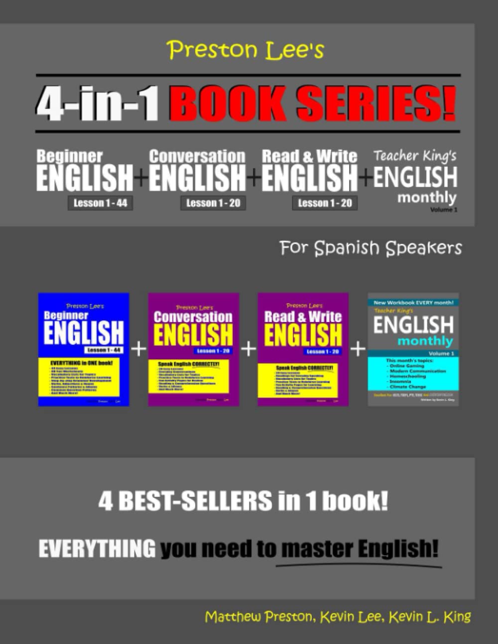 Preston Lees 4-in-1 Book Series! Beginner English Lesson 1 - 44 + Conversation English Lesson 1  20 + Read & Write English Lesson 1  20 For Spanish ... (Preston Lee's English For Spanish Speakers)