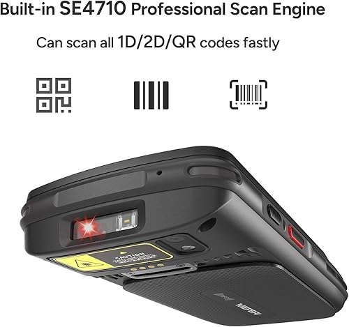Miniatura 3 de MEFERI Escáner de código de barras Android ME40K, equipado con escáner cebra SE4710, 4+64GB 5180mAh, Android 12 PDA computadora móvil portátil