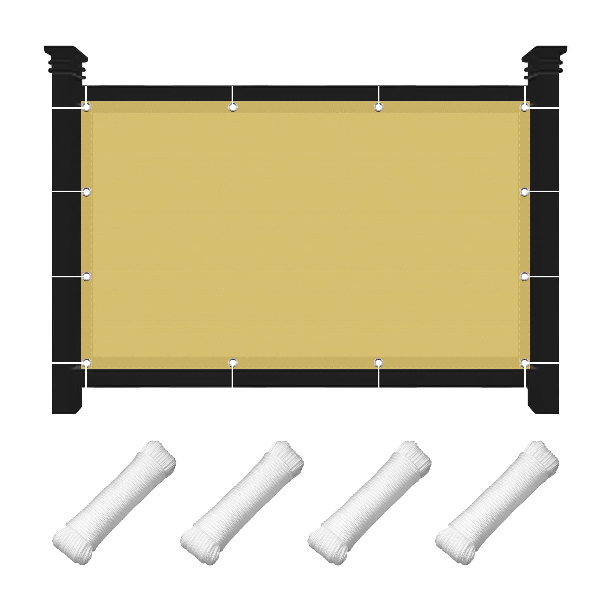 Auvent d'auvent imperméable jaune sable 2.8x5.5m pour sublimer votre terrasse