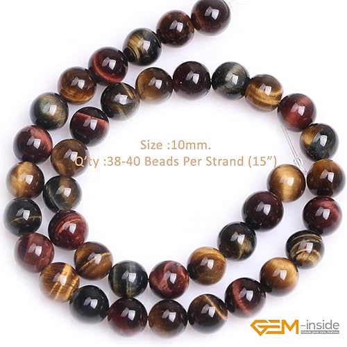 Miniatura 239 de GEM-Inside - Cuentas sueltas de piedra de lava negra natural de 0.315 in para hacer joyas, 15 pulgadas Cordierita de grado A