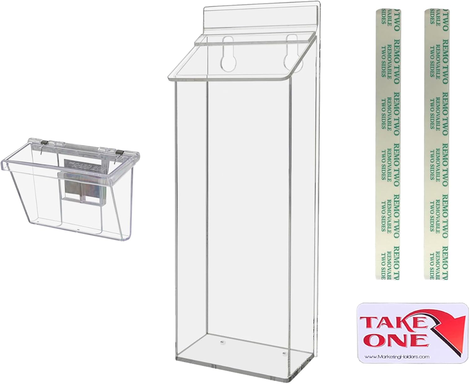 Outdoor Brochure Holder with Lid Holds 4" x 9" Trifolds and 3.5" x 2