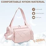 SYTRAH Gym Bag for Women, Duffle Sport Purse for Travel & Dance Pink | Lightweight Nylon: Wet Pocket, 11-Pocket Organizer with Adjustable Strap, Gym/Dance/Swim