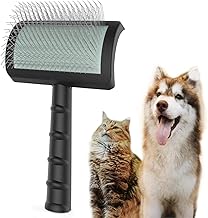 Dog Hard Slicker Brush - Extra Long Pin Slicker Brush for Big Dog Pets Grooming Wire Brush and Hair Cutting (Black)