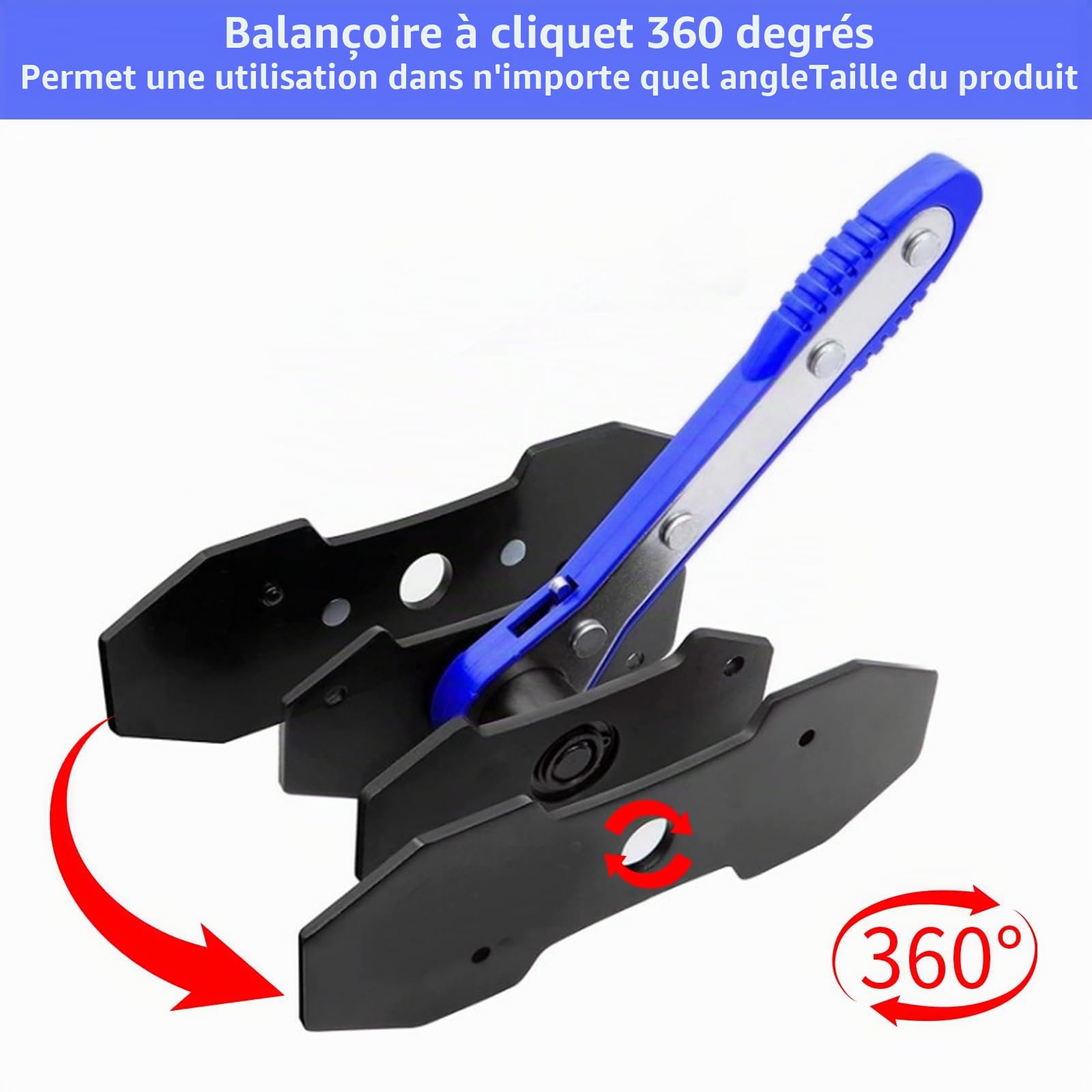Repousseur de frein Repousseur de piston de frein Outil de repositionnement de frein Outil de pince à frein Outil de repositionnement de piston de frein 4 crochets de remplacement de plaquette