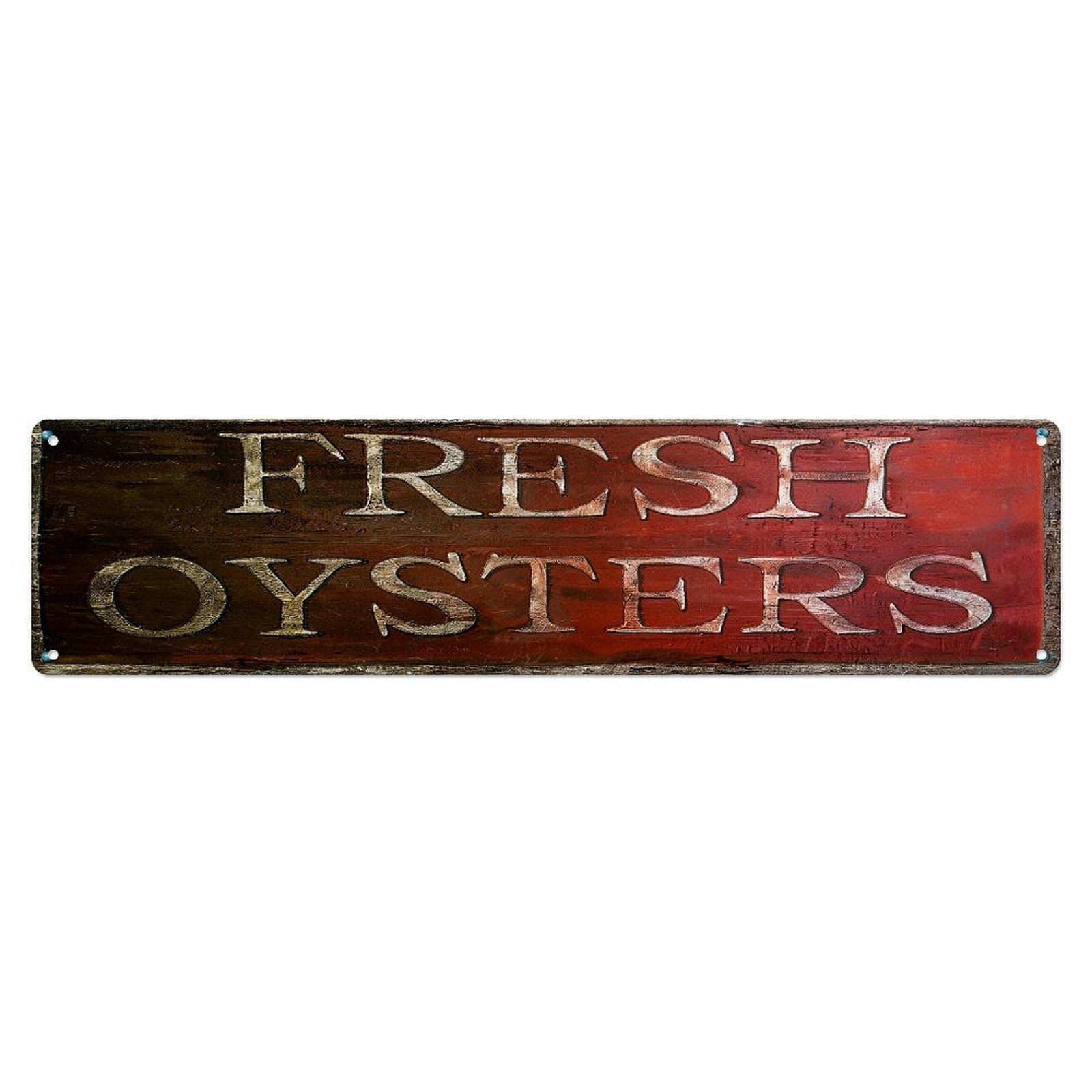 Fresh Oysters Sign Pattern Metal Tin Sign Plaque