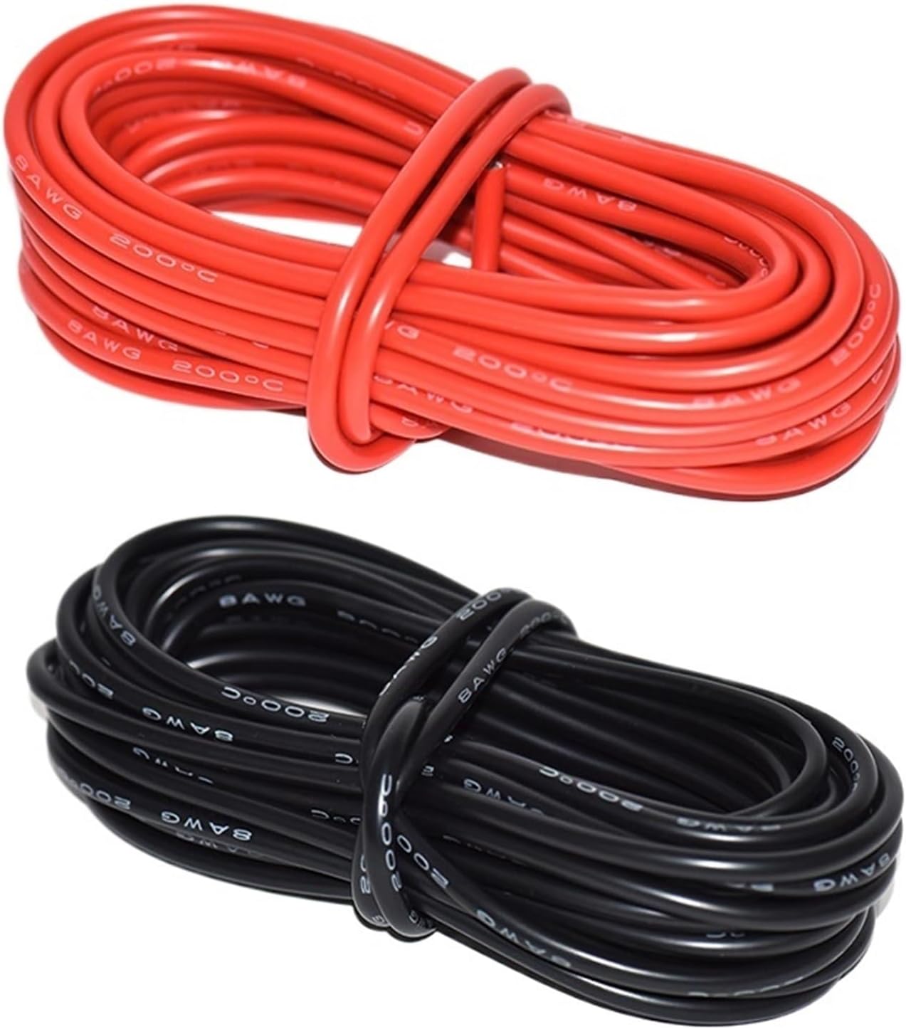 1pcs Super Soft Silicone Cable 4 6 8 10 12 14 16 Awg High Temperature Flexible Copper Battery Cable Inverter Wires Flame Retardant(Black,1M_6 AWG - 16MM2)