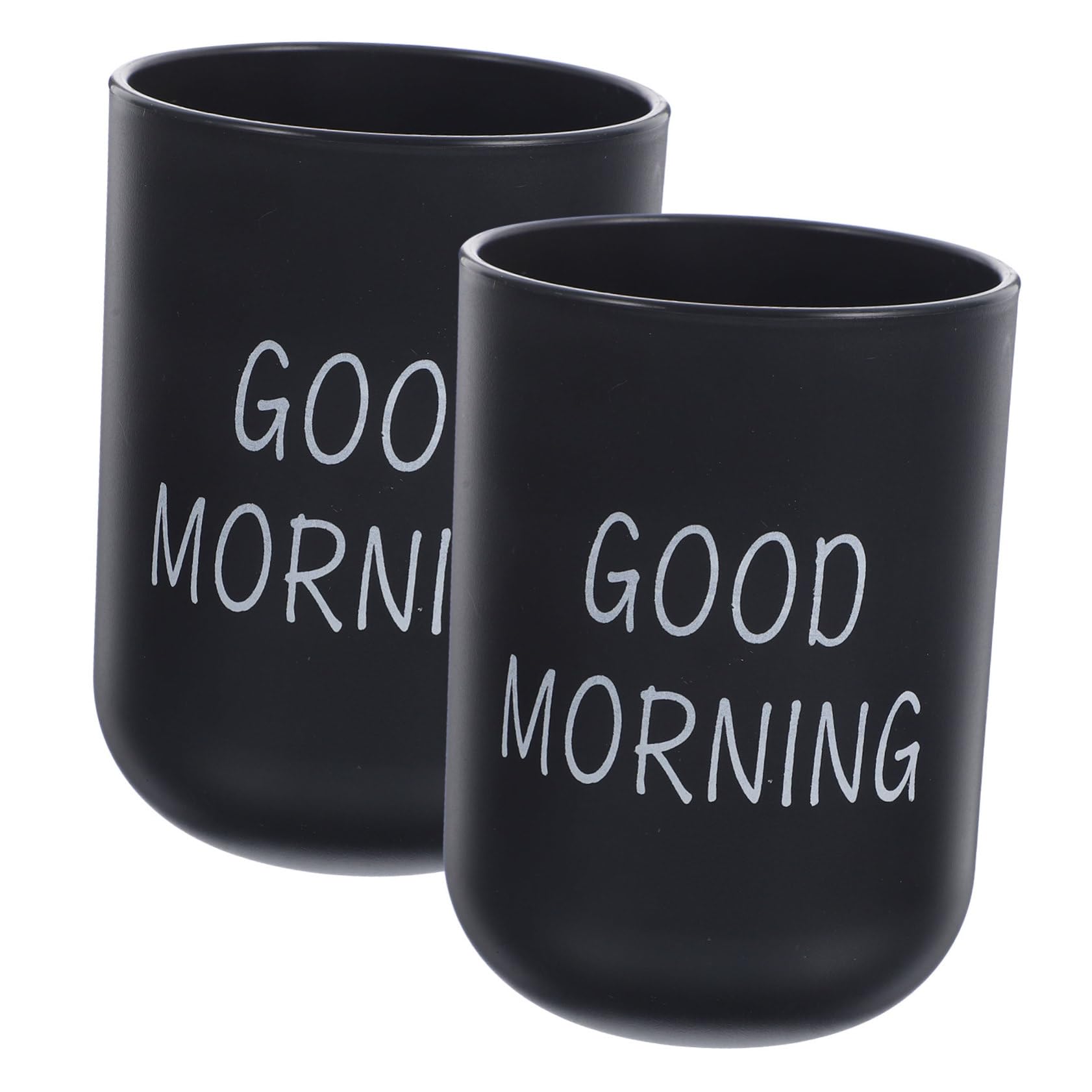 Garneck 2pcs Bathroom Toothbrush Cups Modern Mouthwash Storage for Family Use Versatile Drinking Cups for Beverages Smooth Design Convenient Bathroom Supplies