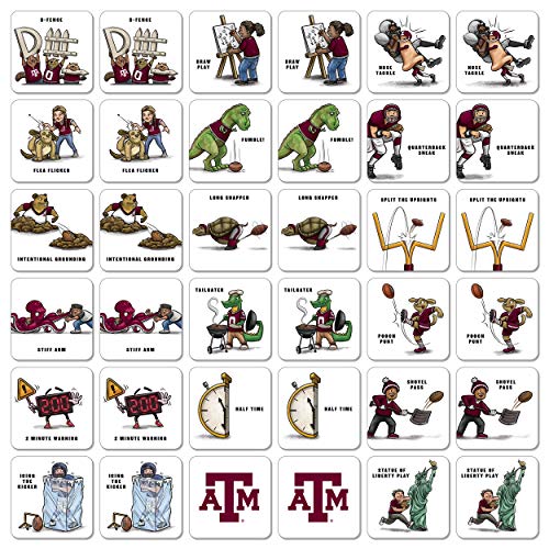 Image of YouTheFan NCAA Officially-Licensed Memory Match Game - Humorous, Team-Specific, Original Hand-Drawn Artwork, Fun for the Whole Family, for Fans Young and Old