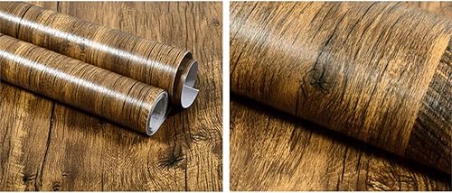 Miniatura 7 de Papel tapiz de vinilo autoadhesivo de grano de madera, 9.5 pies cuadrados, papel de contacto extraíble para despegar y pegar para decoración de