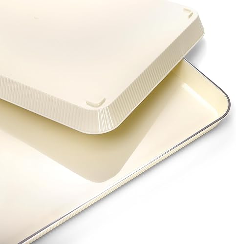 Miniatura 3 de ZOOFOX Paquete de 6 bandejas de plástico para comida rápida, bandejas rectangulares de cafetería de 14 x 10 pulgadas, bandejas para servir alimentos