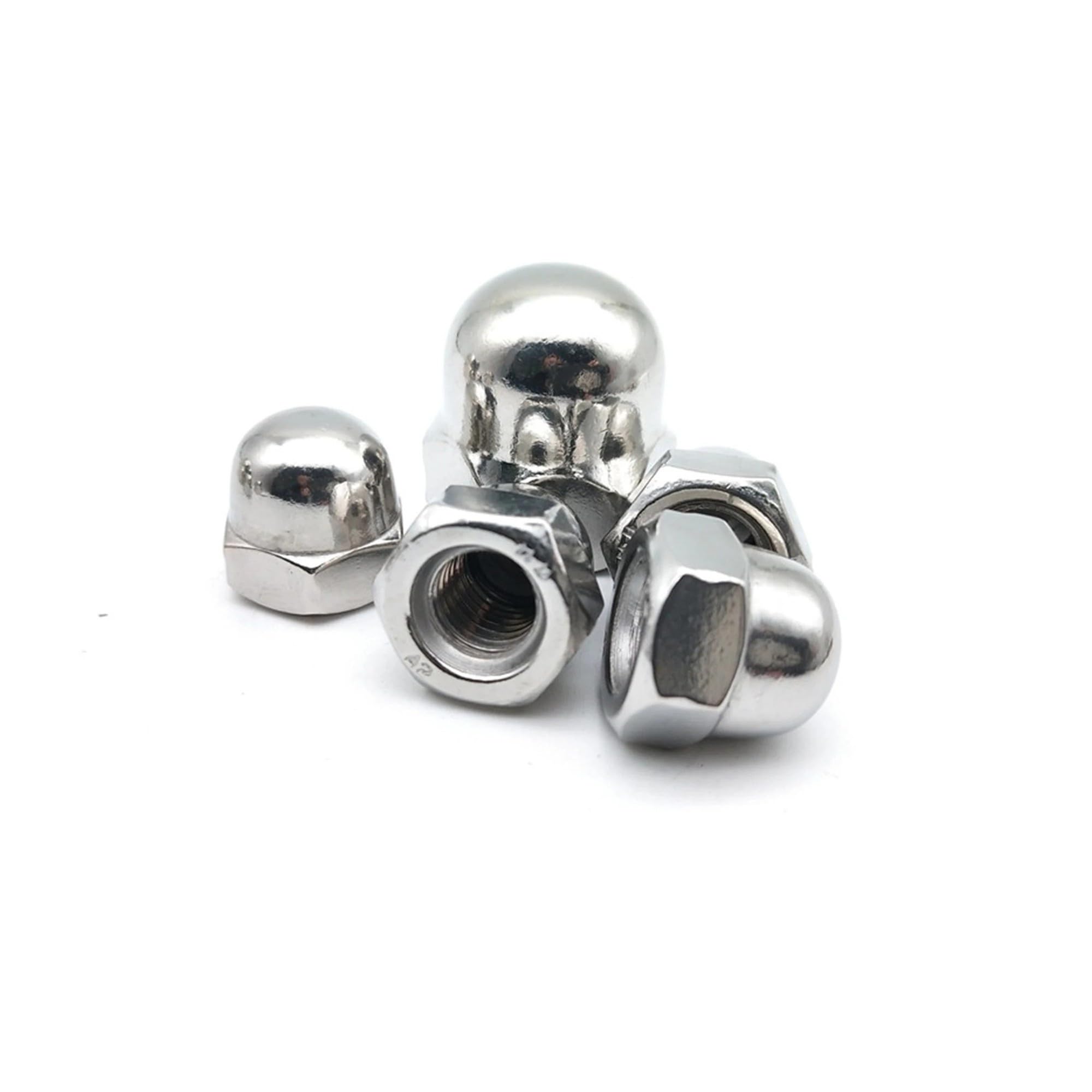 5/10/20pcs 7 Sizes Acorn Dome Cap Head Hex Nuts