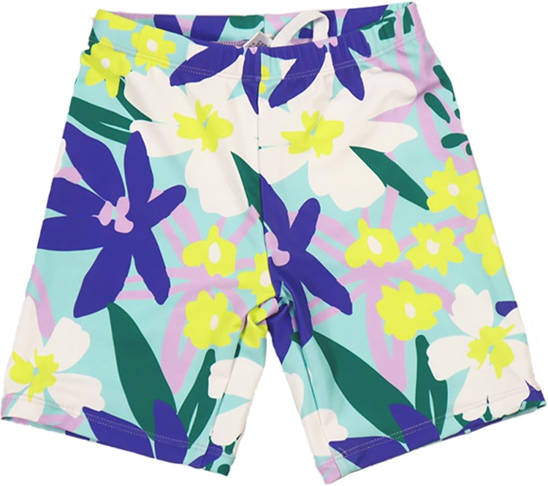 Kids Swimsuit Girls Happy Easter Rabbit Print Swim Shirts Rash Guard Sets Sun Hat UPF 50+ Bathing Suit Swimwear