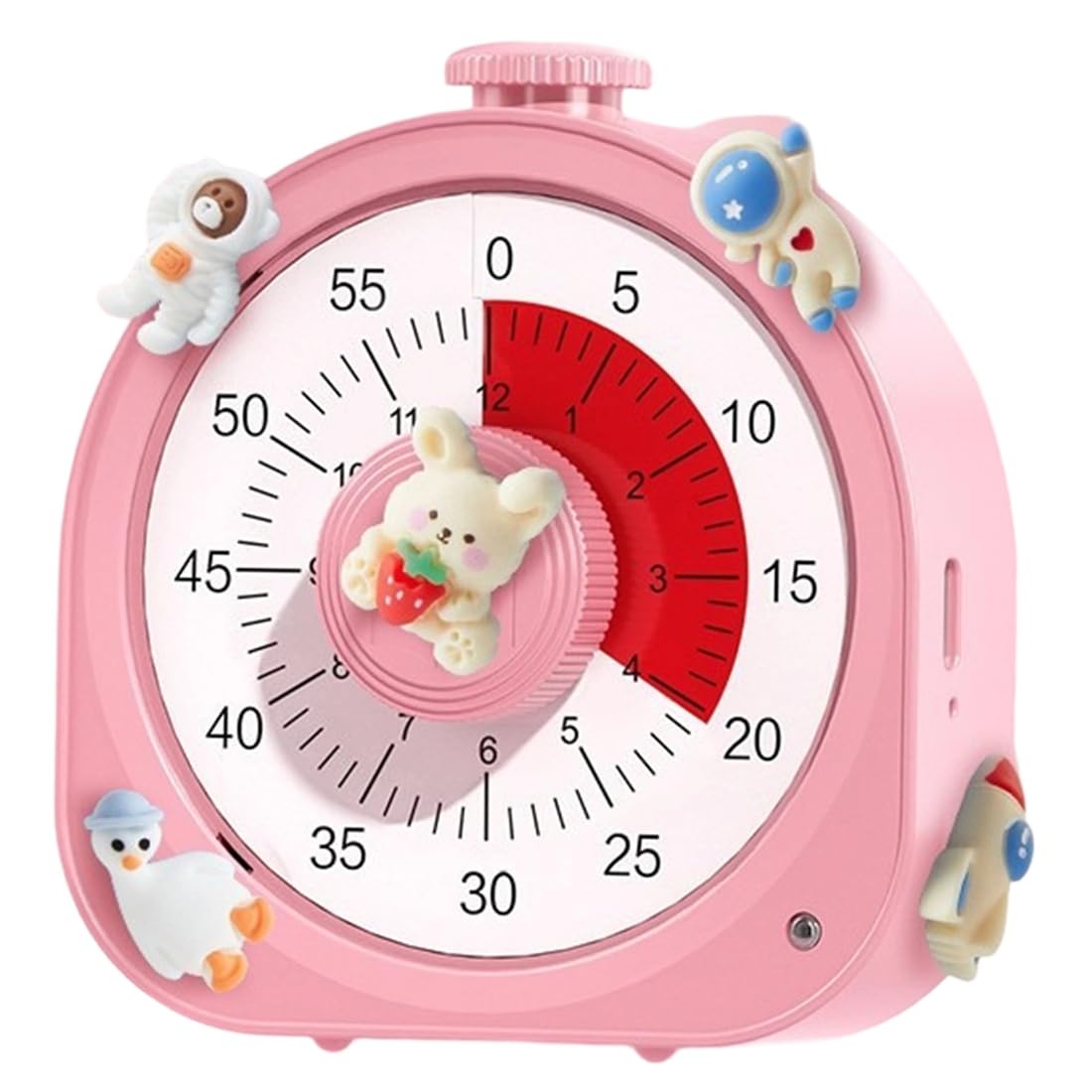 Jnchdghwa Pink Blue 60 Minutes Visual Timer Classroom Countdown Timer Silent Timer Management Tool for Home, School, or Work