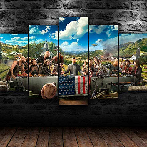 Myrdsio Impression sur Toile 5 Parties Image Imprimée Cover