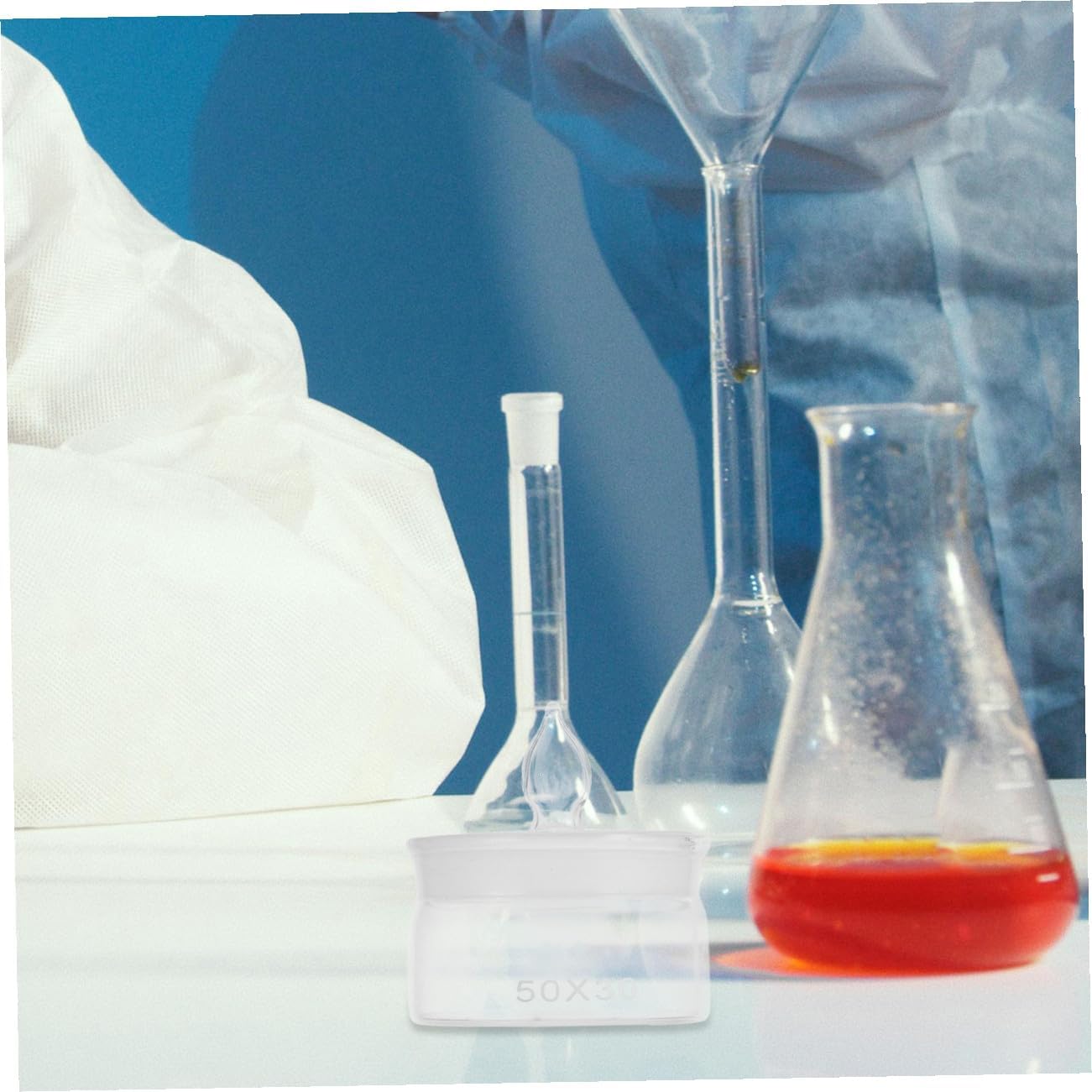 FUOYLOO 2pcs Glass Weighing Bottles with Lids Laboratory Borosilicate Low and High Form Chemistry Sampling Jars for Accurate Experimental Weighing and Lab Use