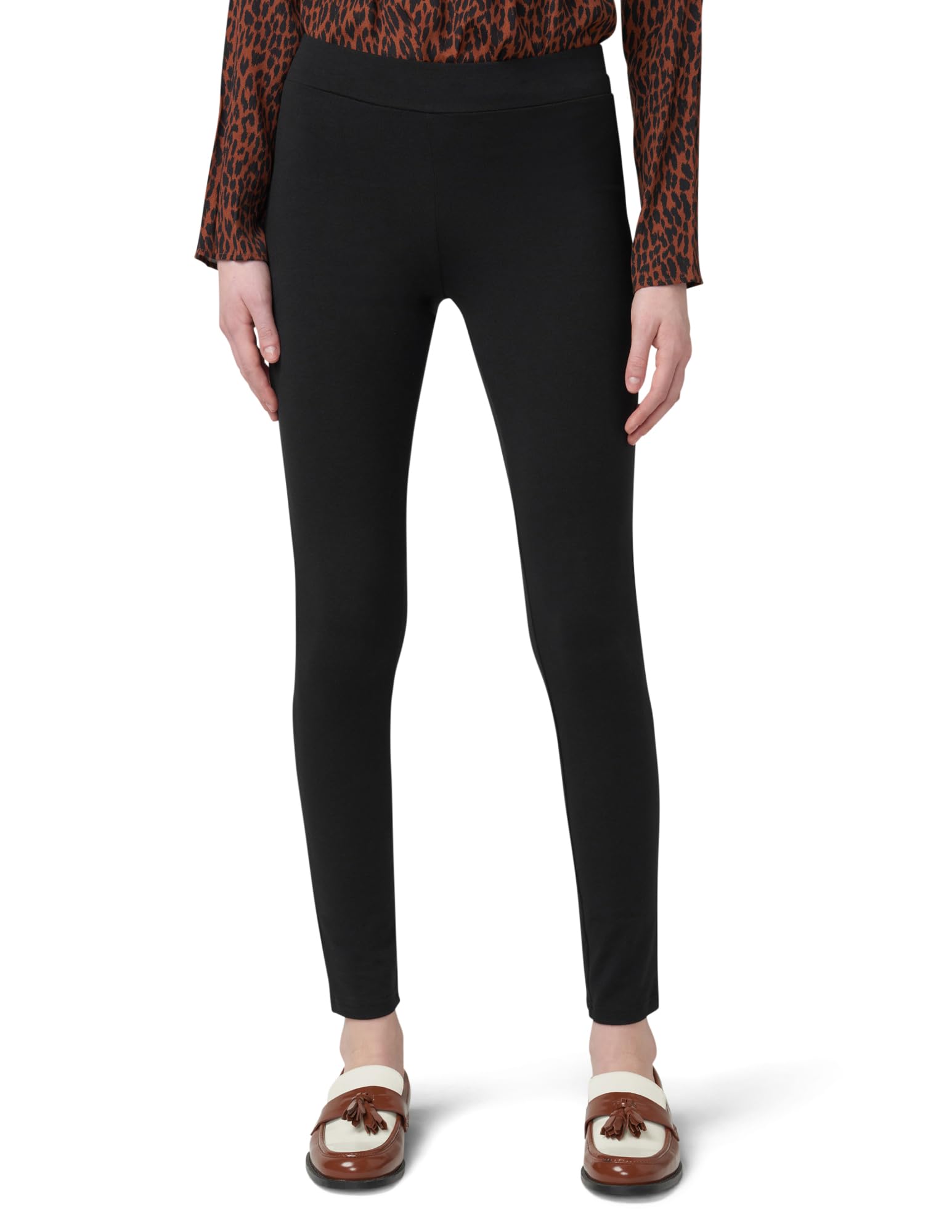 HUE Women's Wide Waistband Blackout Cotton Leggings, Assorted Hosiery, Black, 3X