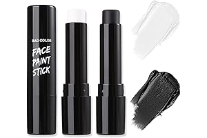 All-Purpose Black and White Face Paint Sticks for Halloween and Sports Events