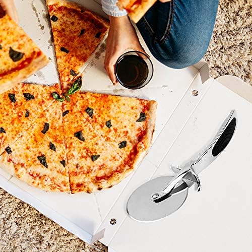 Pizza Cutter Wheel, AnGeer Good Grips Stainless Steel Pizza Cutter Easy to Use and Clean,Kitchen Craft Professional Pizza Slicer Wheel