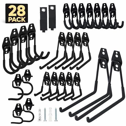 28 Pack Steel Heavy Duty Garage Hooks Storage Hooks with