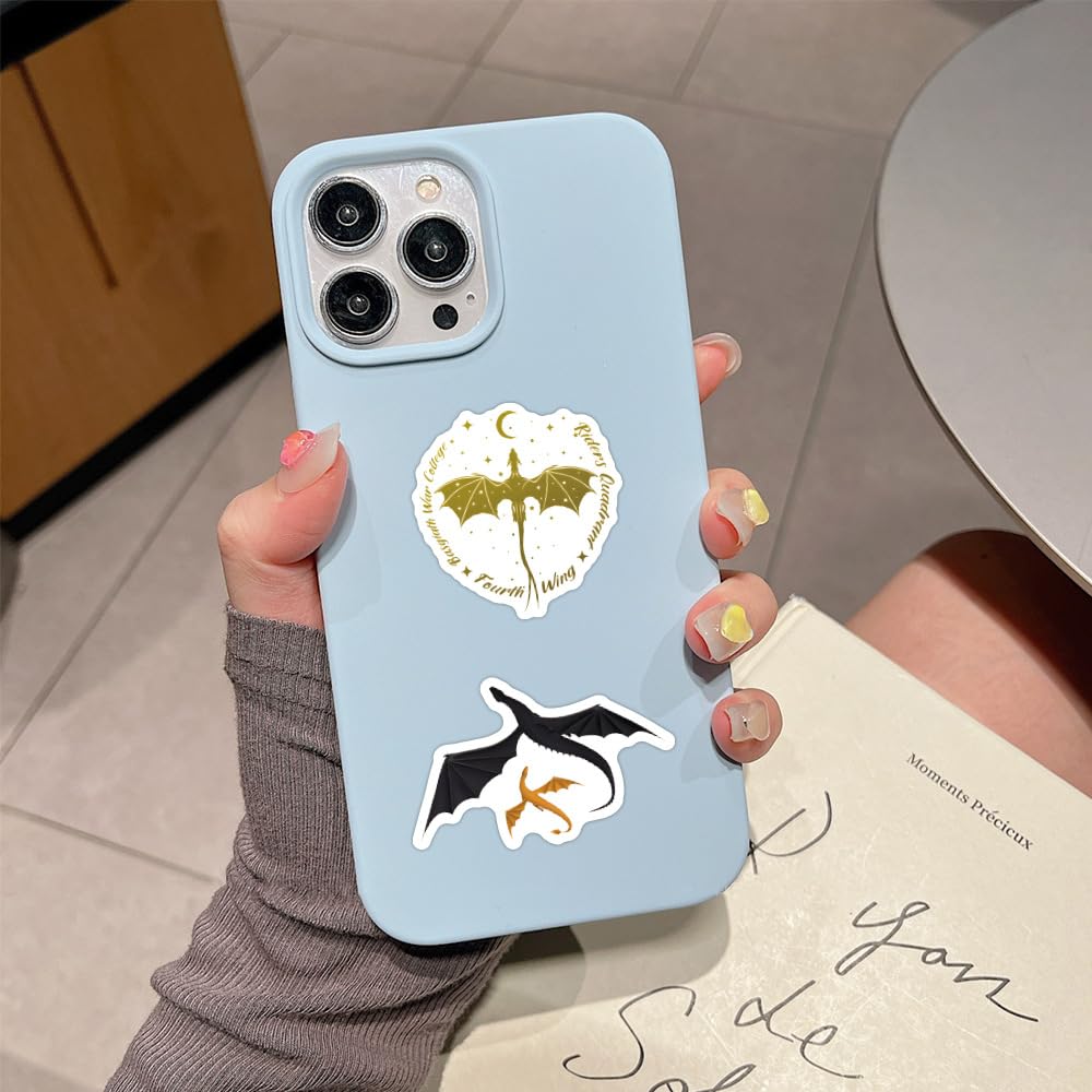 NEULEBEN 120 sztuk naklejek z motywem smoka Fourth Wing, pozytywne motywacyjne winylowe, wodoodporne, graffiti, deskorolka, scrapbooking, laptop, naklejki dla nastolatków