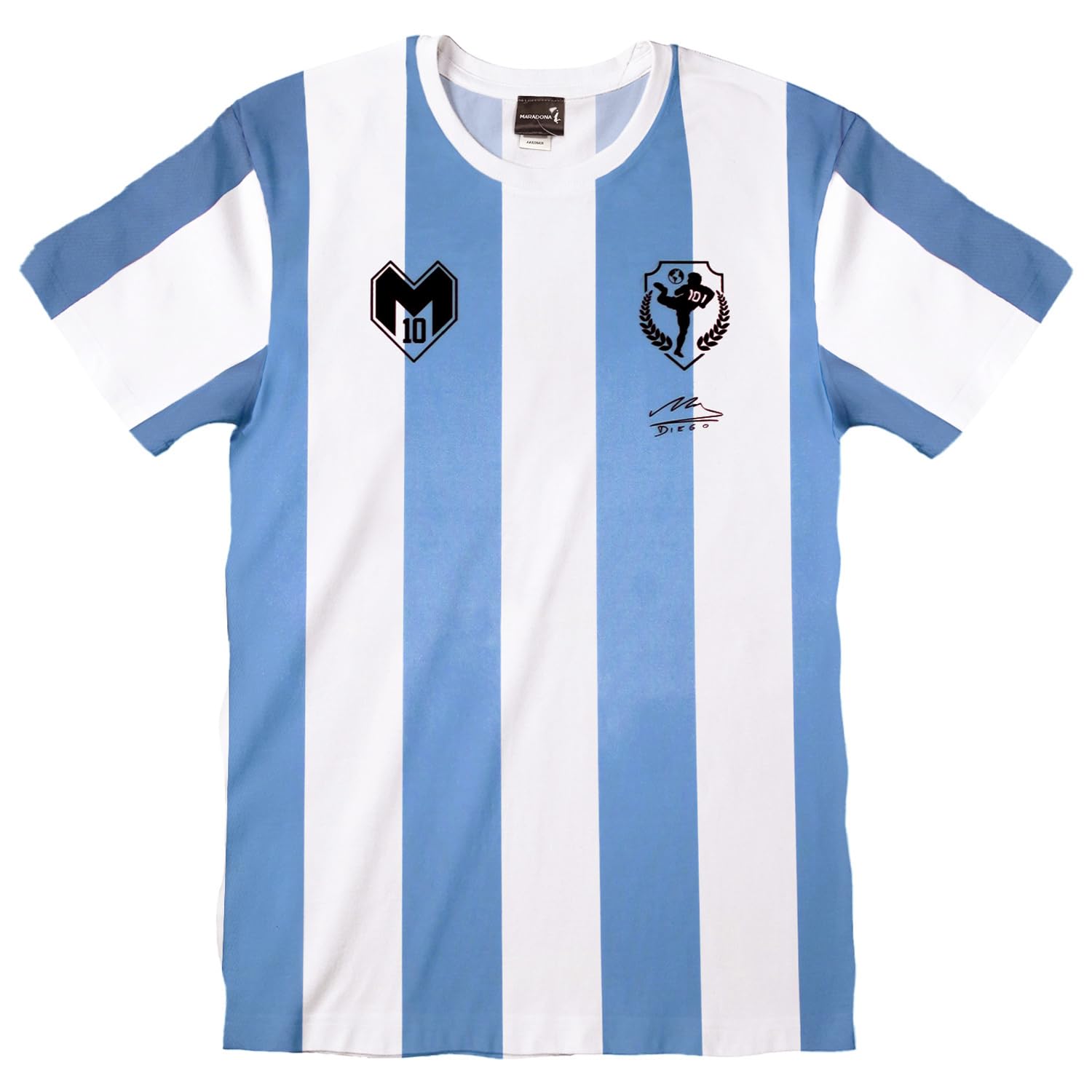 Maillot de foot Diego Armando Maradona. Réplique officielle T-shirt de football Argentine pour garçon et adulte.