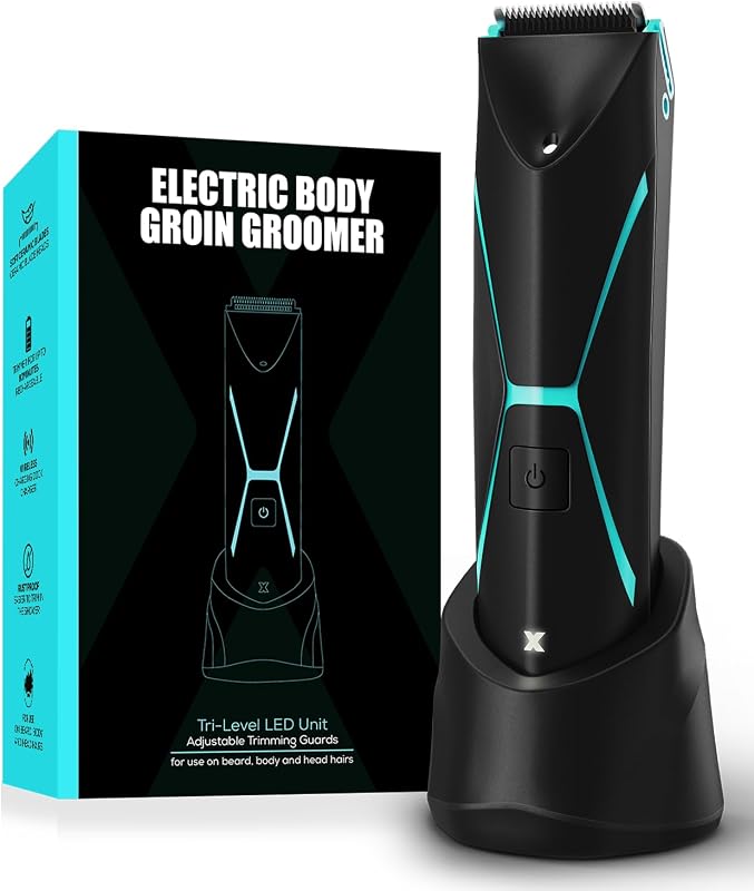 Aparador corporal elétrico Brightman DTJ com lâminas de cerâmica, luz LED, IPX7 e autonomia de 120 minutos