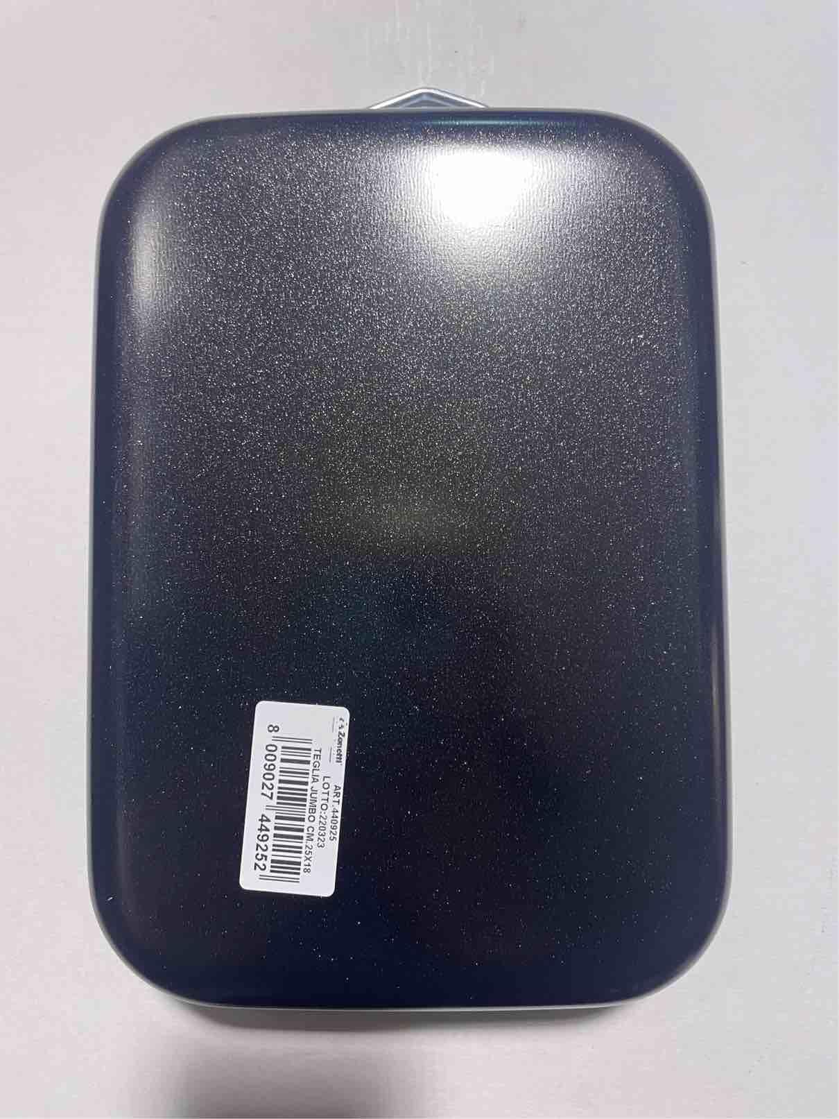 Lasagnera Zanetti Jumbo 40x28 Cm - Antiaderente, Made In Italy | Con Anello Per Appendere, Nera