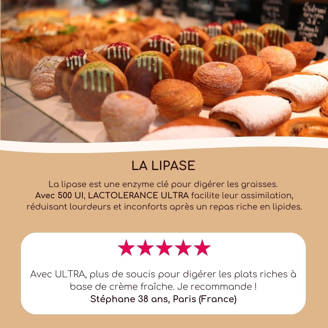 LACTOLERANCE Pack Découverte ULTRA & 1/DAY, Lactase, Lipase, Probiotiques | Digestion du lactose et des graisses, enzymes digestives et ferments lactiques, double action, format d'essai 30 jours