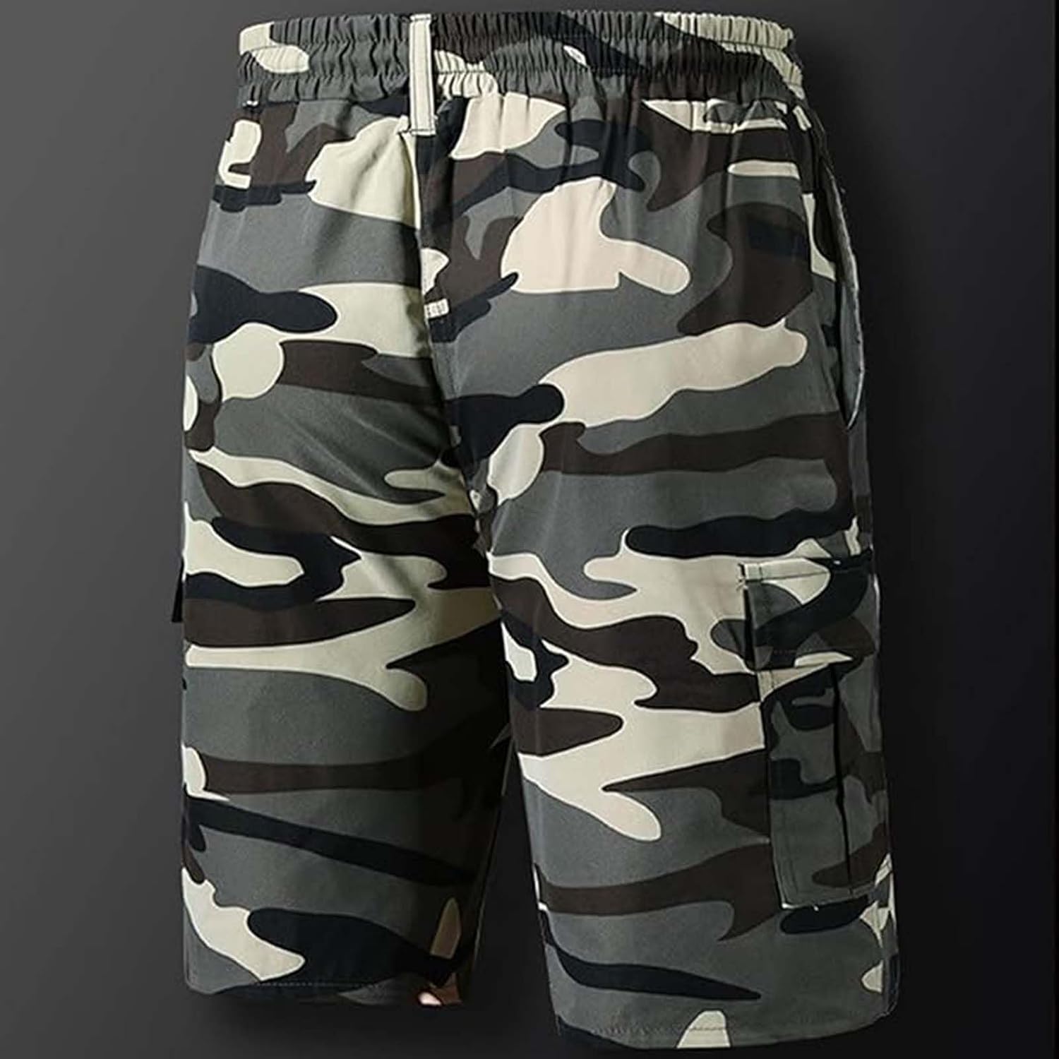 Men's Cargo Shorts Summer Camouflage Leisure Loose Fit M-4XL Camo Hiking Work Leisure Cycling Sports Pants