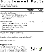 Vista 5 de Nobi Nutrition - Quemador de grasa de té verde extra fuerte y cápsulas de quemador de grasa de té verde - Suplemento de pérdida de peso y supresor