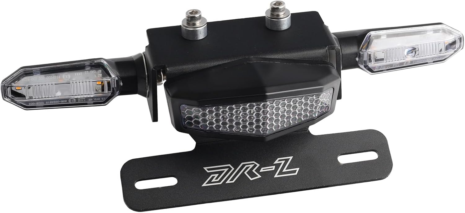 Tail Tidy Kit for Suzuki DR-Z4S DR-Z4SM 2025 2026. Fender Eliminator Kit Equipped License Plate Holder and Integrated Brake LIghts & Turn Signals LIghts. Includes Plug&play wiring harness (Clear)
