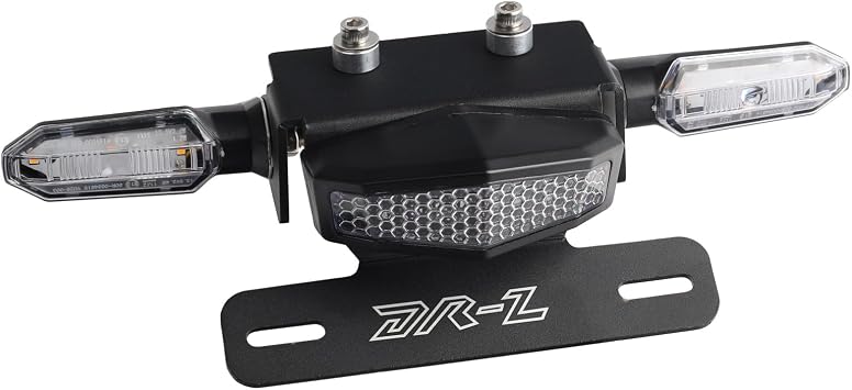 Tail Tidy Kit for Suzuki DR-Z4S DR-Z4SM 2025 2026. Fender Eliminator Kit Equipped License Plate Holder and Integrated Brake LIghts & Turn Signals LIghts. Includes Plug&play wiring harness Clear