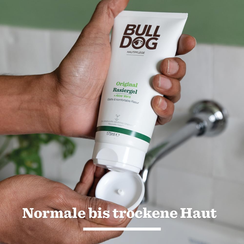 BULLDOG - Rasatura bagnata per uomini | Crema da barba originale | per una rasatura liscia e accurata | 175 ml