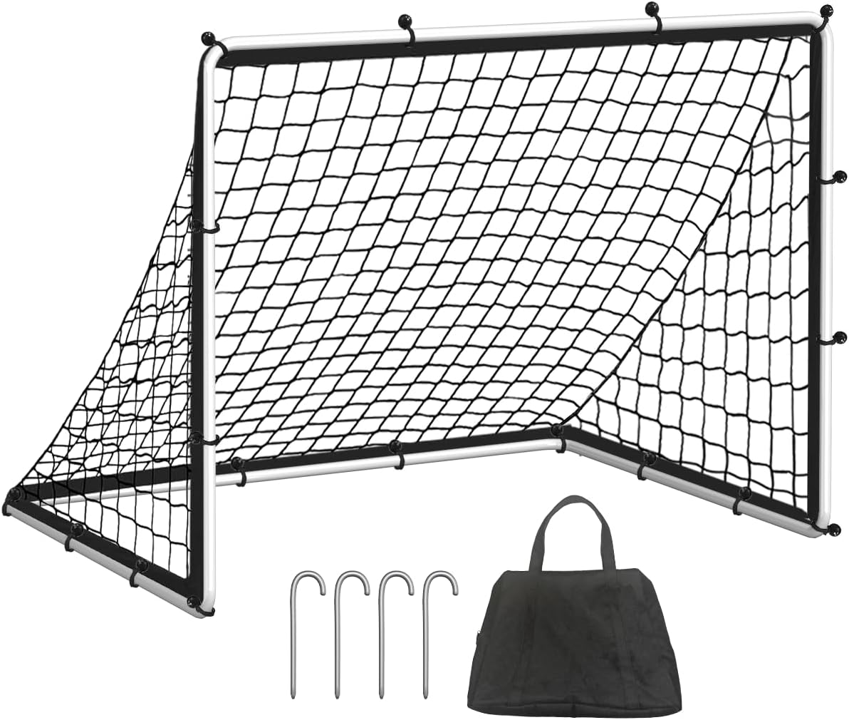 Queension Kids Soccer Goals for Backyard, 3.5x3 ft Pop Up Soccer Goal for Toddler Ages 3-5,8-12, Football Net Training Equipment with Carry Bag for Youth Outdoor Sports Games