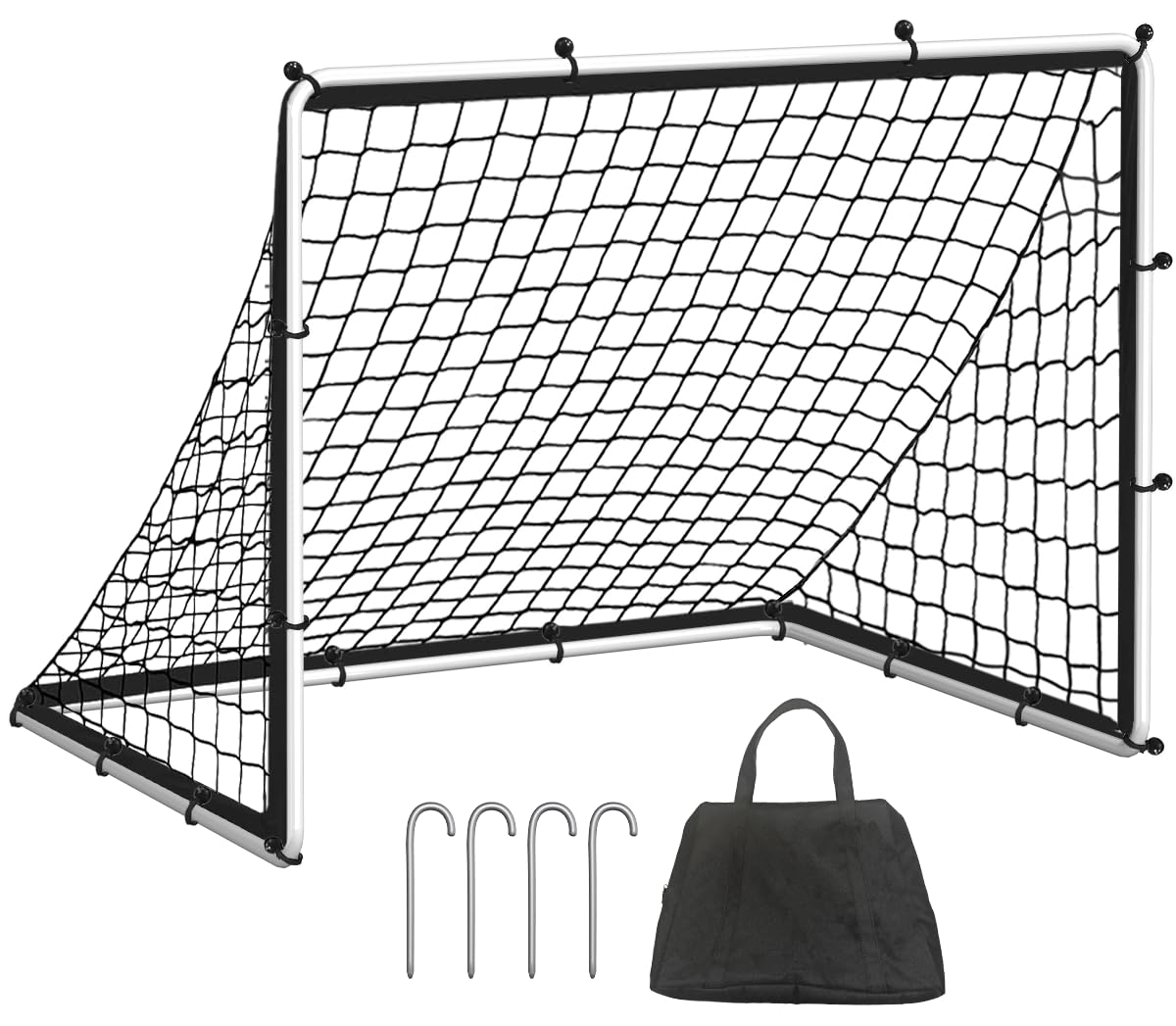 Queension Kids Soccer Goals for Backyard, 3.5x3 ft Pop Up Soccer Goal for Toddler Ages 3-5,8-12, Football Net Training Equipment with Carry Bag for