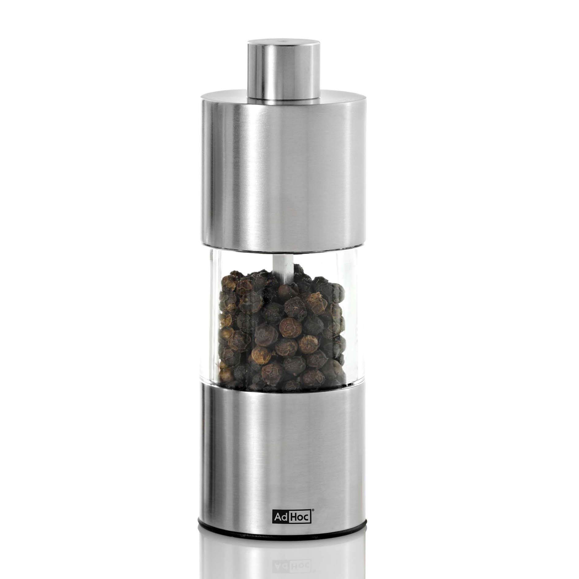 AdHoc, Moedor pimenta e sal inox/acrilico 13 cm classic
