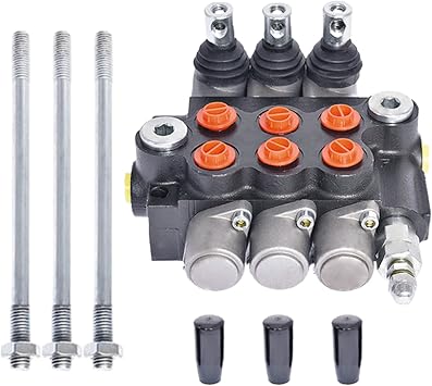 findmall 3 Spool 11GPM 3600PSI Hydraulic Directional Control Valve, SAE Ports Double Acting Valve for Small Tractors, Tractors, Loaders, Log Splitter