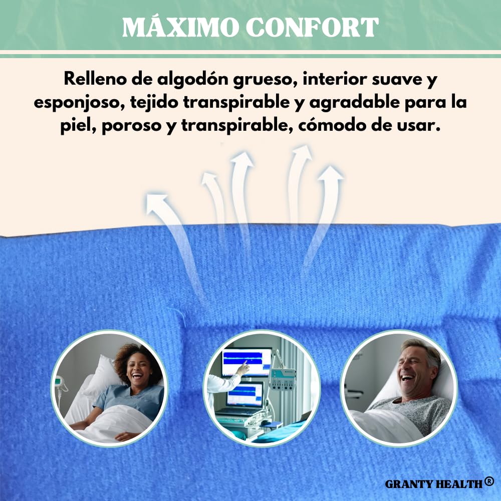 GRANTY DISEÑO REFORZADO Correas de Sujección Muñeca y Tobillos para Atar en Cama Hospital, Muñequera para Atar enfermos, 2 Correas de Sujección para manos