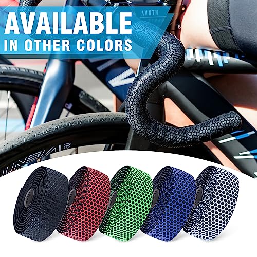 MARQUE Hex Bicycle Handlebar Tape - Road Bike Handle bar Tape 2PCS per Set (Red) - Thumbnail 5