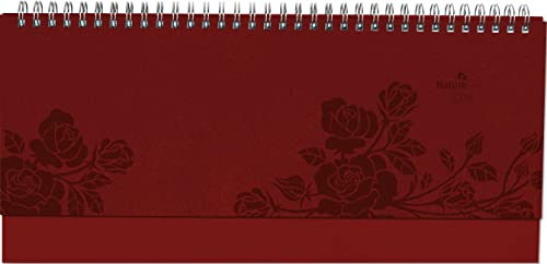 Tisch-Querkalender Nature Line Flower 2024 - Tisch-Kalender - Büro-Kalender quer 29,7x13,5 cm - 1 Woche 2 Seiten - Umwelt-Kalender - mit Hardcover