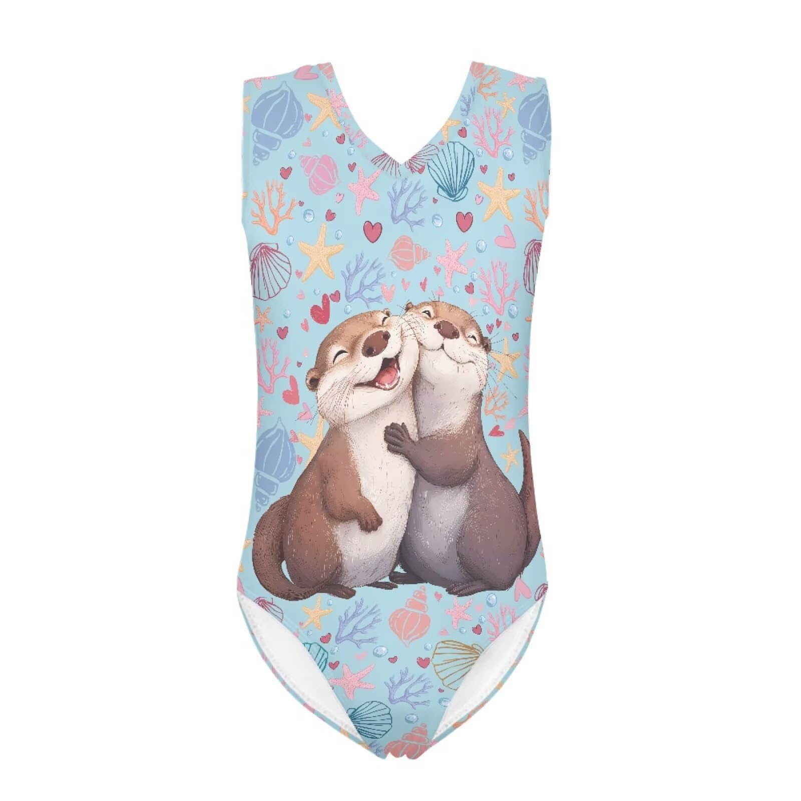 Bulopur Girls' One-Piece Swimwear Age 3-14 Years Teens Little Kids Polyester Swimsuits Sleeveless Bathing Suit