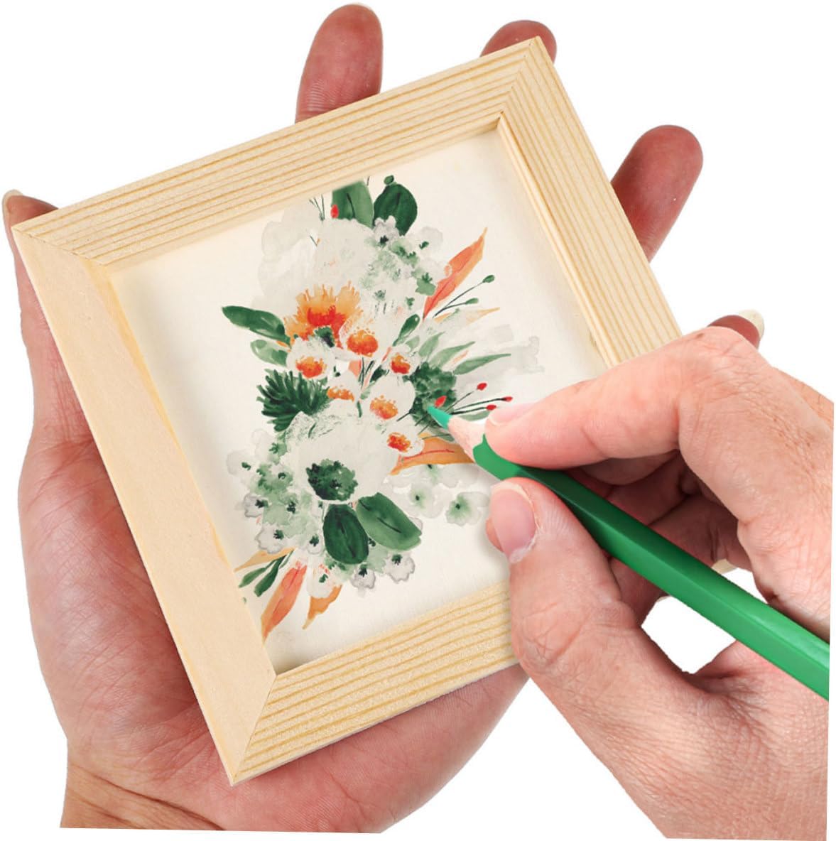 DOITOOL 5 Pcs Paintable Wood Craft Picture Frames for Kids DIY Projects