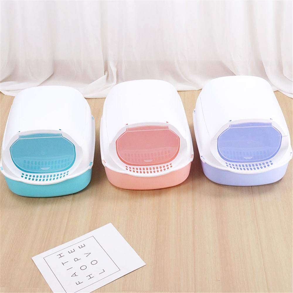 Cajas de Arena Caja Cerrada Completa Caja de Arena de plástico Desodorante Gato Gatito Anti Splash Inodoro Interior Limpio Arena Bedpan Cuenca Gatos Suministros de Limpieza Arenero ​Gatos