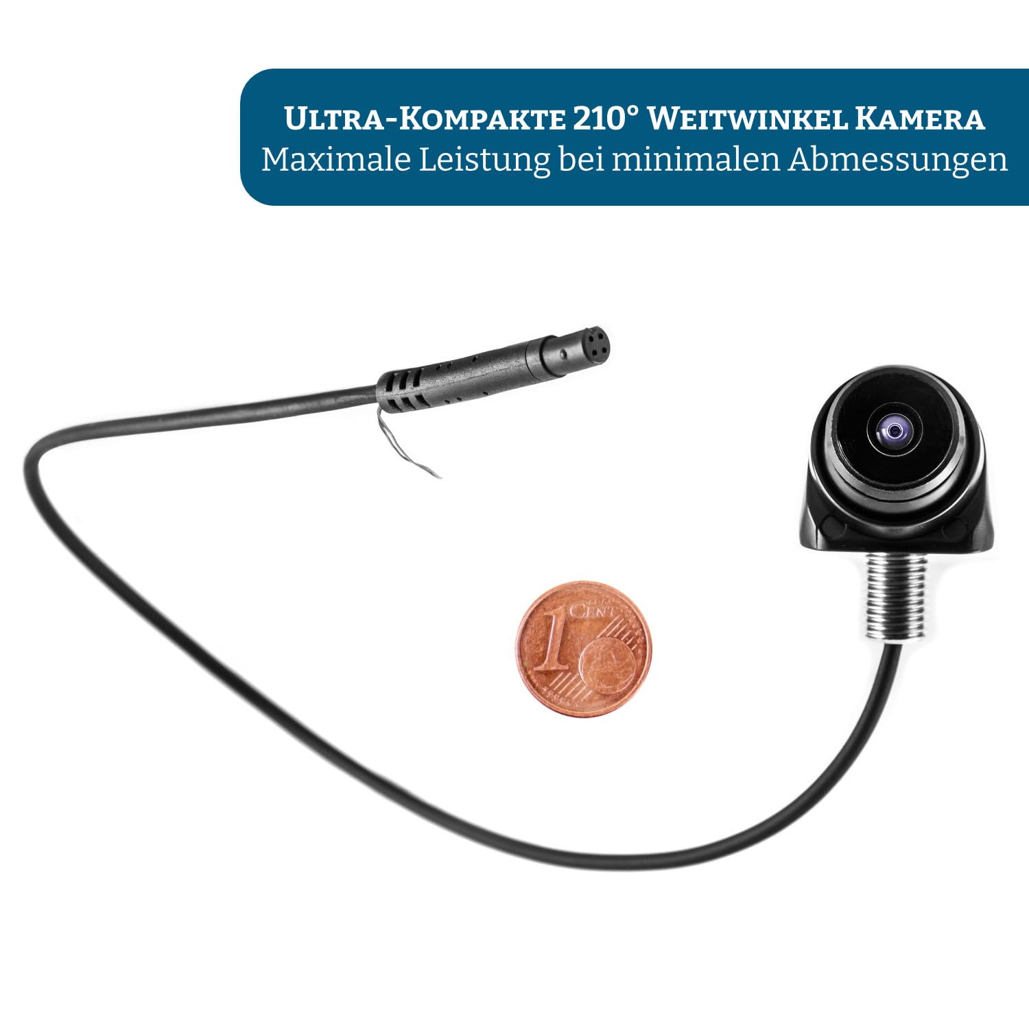 210 Grad Ultraweitwinkel Kamera, 6m Spezial Anschlusskabel, IP69K 12V 24V Heckkamera Frontkamera Seitenkamera