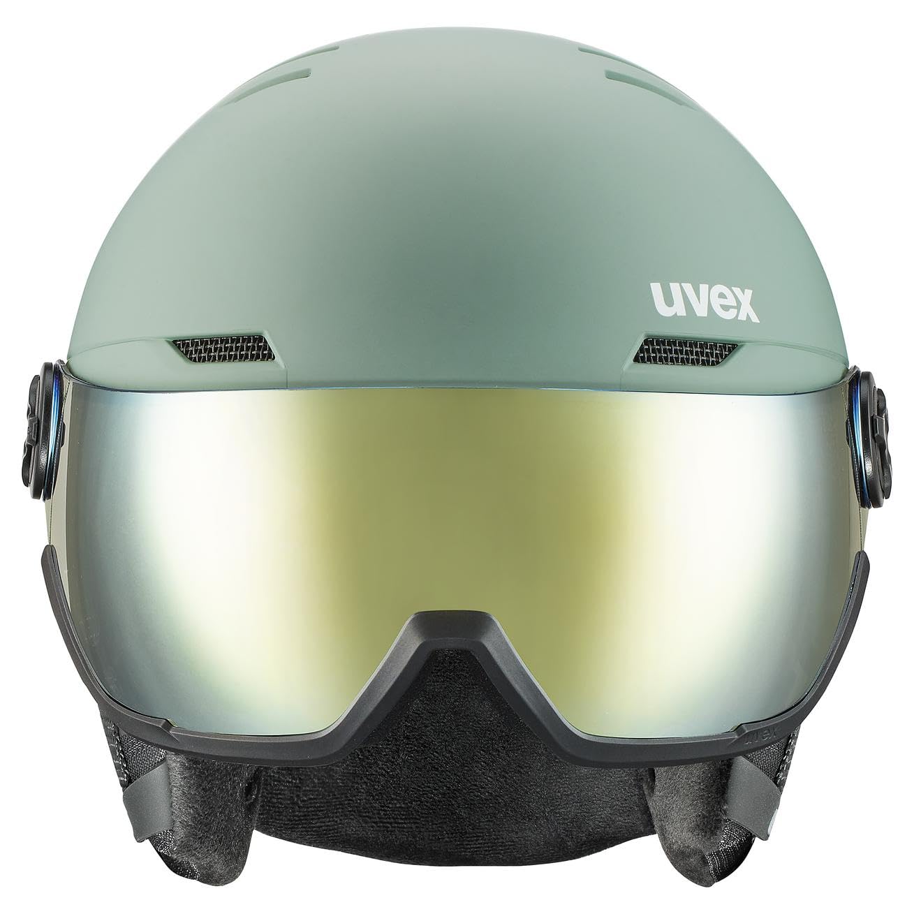 uvex wanted visor, Kask narciarski unisex-dorosły, oxid green matt, 58-61 cm