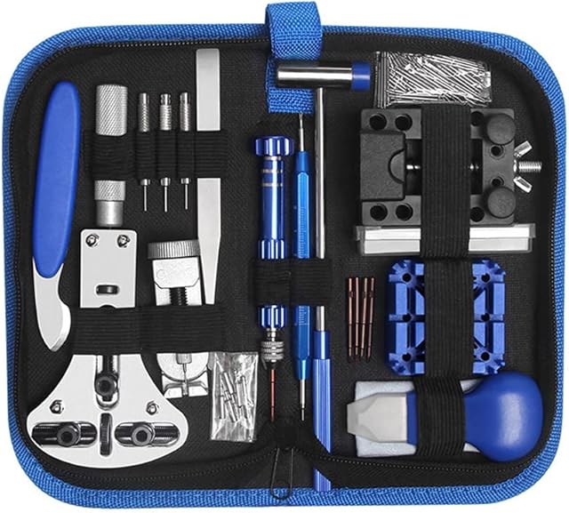 Amazon Brand - Eono 185PCS Watch Repair Kit, Watch Repair Watchmaker Tool Kit, Spring Bar Tool Set, Watch Band Link Pin Tool Set with Carrying Case