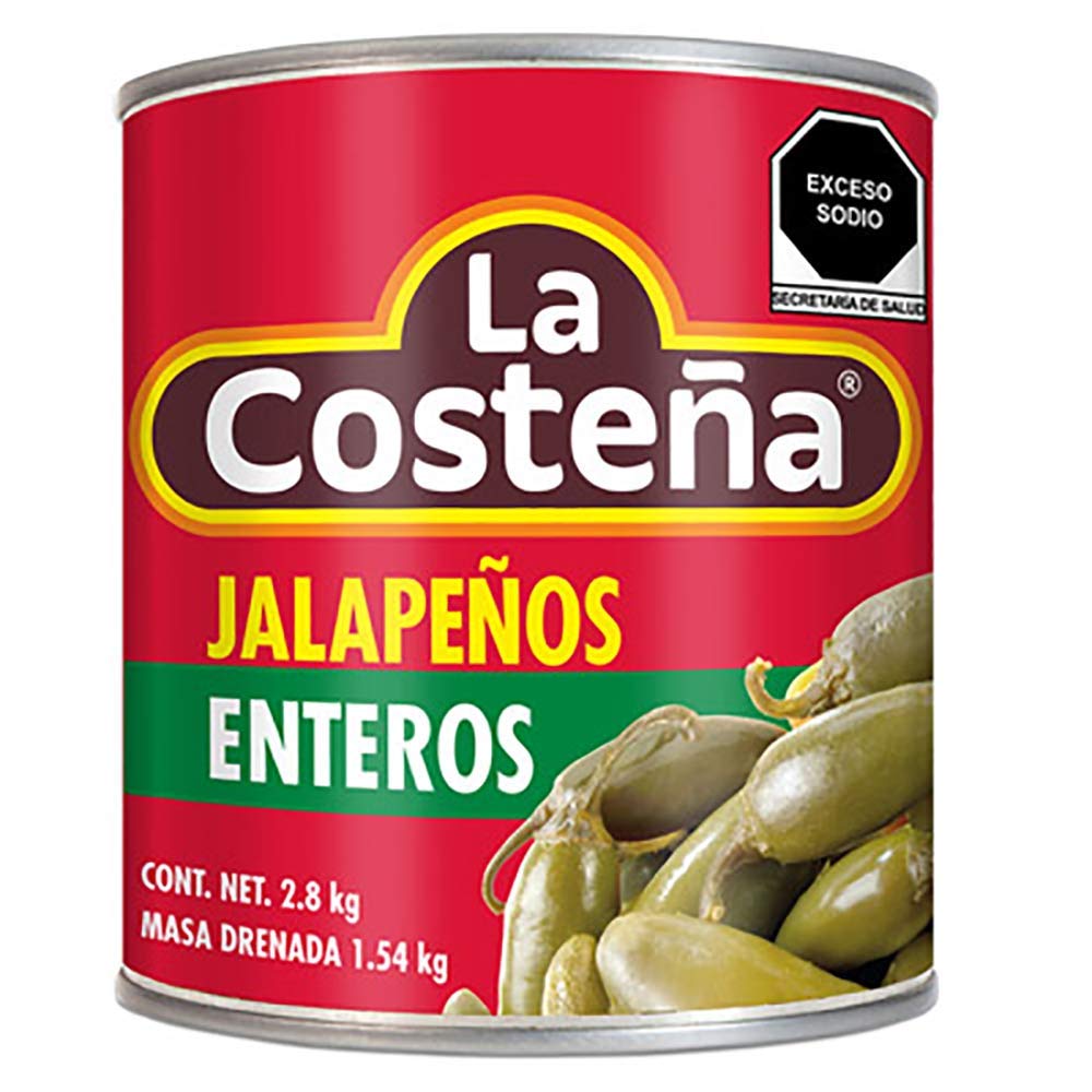 LA COSTEÑA JALAPEÑOS ENTEROS EN ESCABECHE 2,8KG