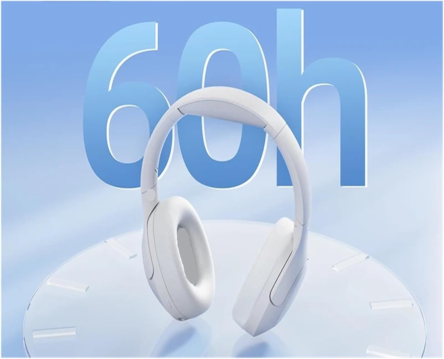 H3 Wireless/Wired Headphones 5.3 Foldable Over Ear Headset Sound 60H Playtime Earphones Dual Connect(H3 Lite-Black)