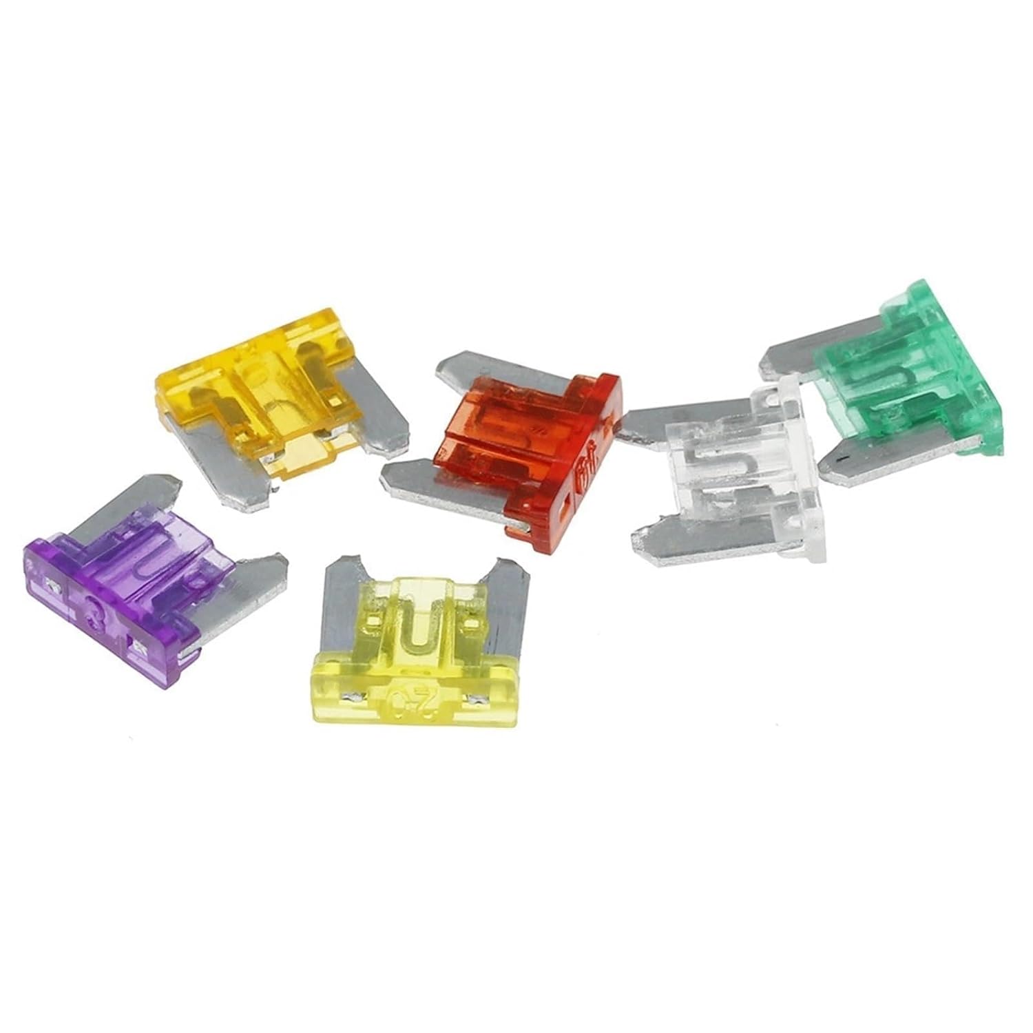 Standard Mini 32V Auto Blade Fuse for Car 5 10 15 20 25 30 Car Fuse Auto Fuse White Yellow Red Blue 30Pcs(Standard)