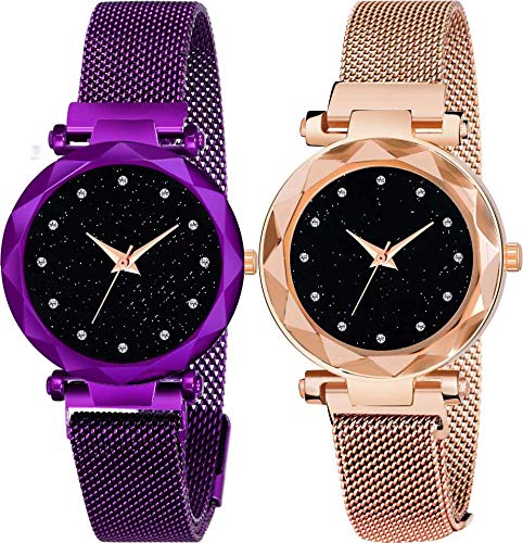 FROZIL Analog Purple Coper Dial Magnet Combo Watch for Girls Pack of 2(Purple-Coper) (B08FTGXW2B) Amazon Price History, Amazon Price Tracker